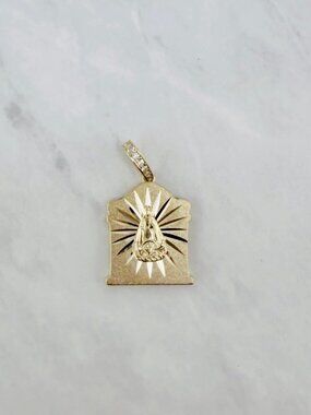 10K Gold Our Lady of Charity Pendant – Virgen de la Caridad del Cobre